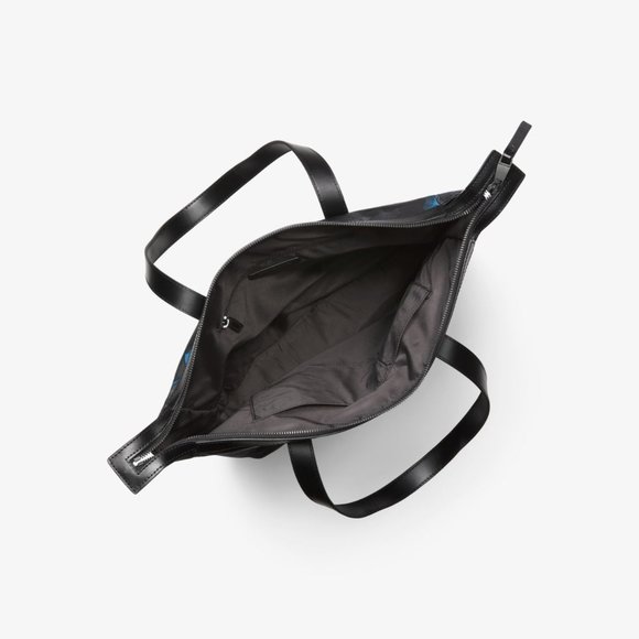 MICHAEL KORS KENT CAMOUFLAGE OCEAN BLUE NYLON ZIP TOP TOTE HANDBAG - Picture 5 of 6